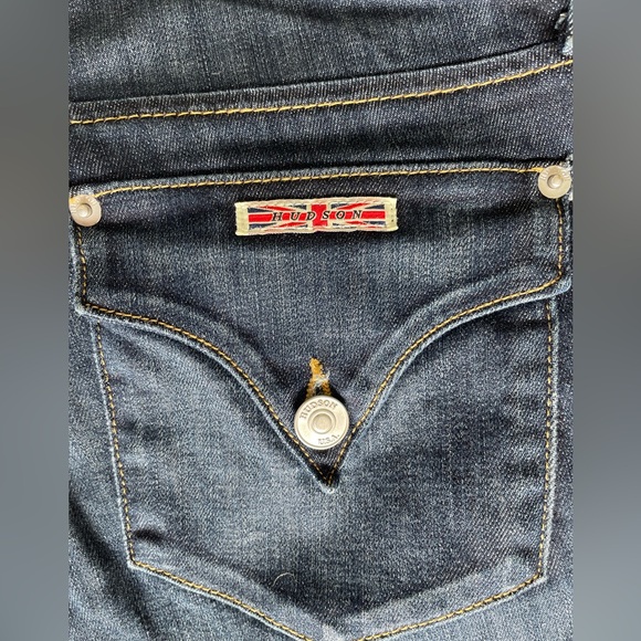HUDSON ‘COLLIN’ SKINNY CROP JEANS. DARK WASH. SIZE 26. NWOT - Picture 6 of 14